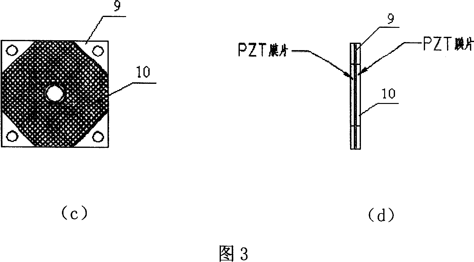 Minisize linear driver based on dimorphic crystal piezoelectric film