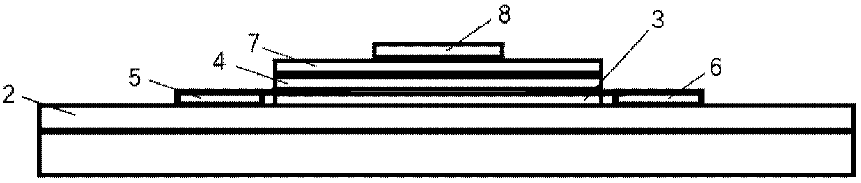 Two-dimensional MOSFET/MFIS multifunctional switch memory device and preparation method thereof