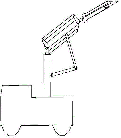 Welding construction method using multi-degree-of-freedom rocker arm type movable connecting rod mechanism