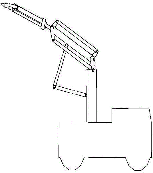 Welding construction method using multi-degree-of-freedom rocker arm type movable connecting rod mechanism