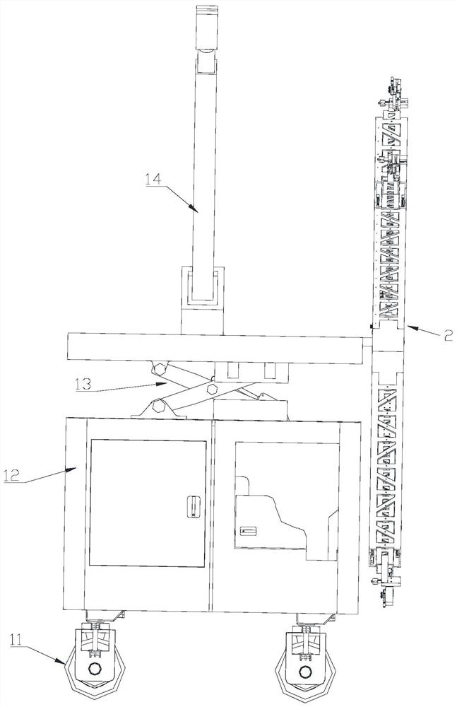 Large pipeline girth welding operation device and welding method