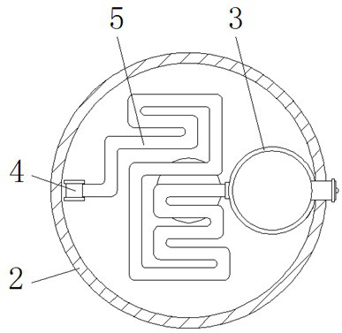 Wind pressure-driven waste gas treatment filtering device with cooling structure