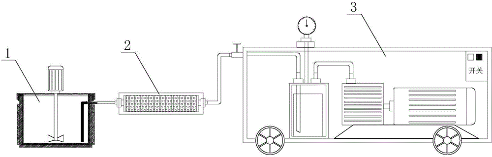 Device and method for preparing composite material used for field pipeline enhancement