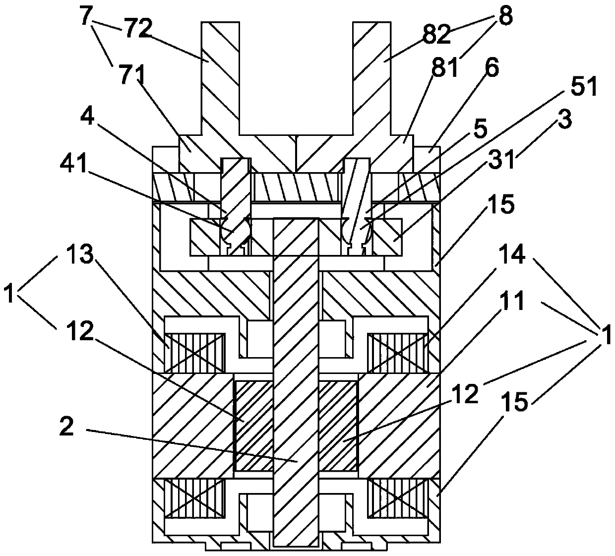 Electromagnetically driven parallel clamping device and control system thereof