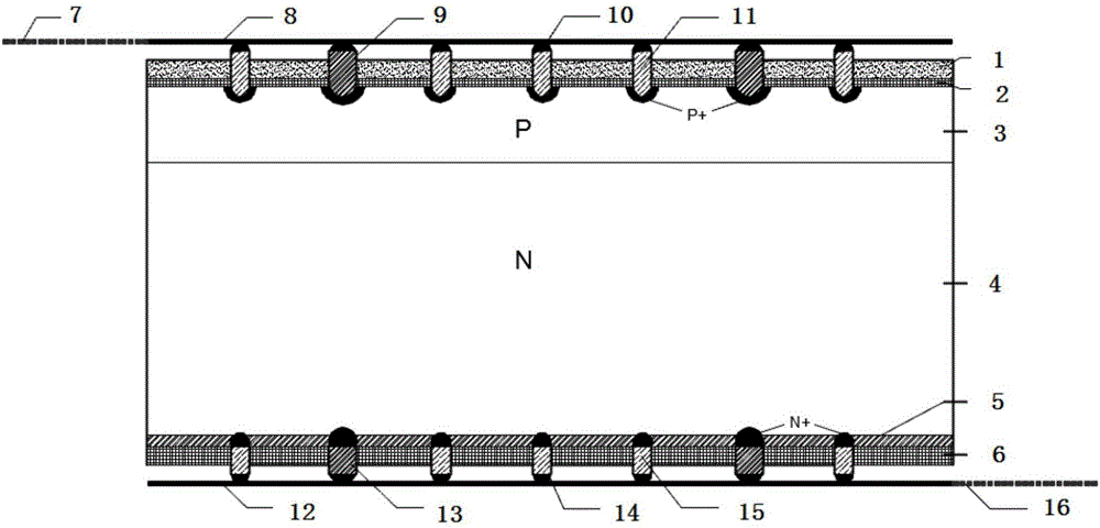 N-type crystalline silicon double-sided solar cell structure and preparation method thereof