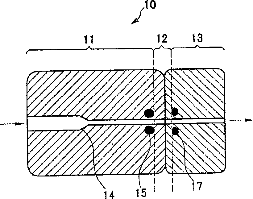 Microcellular foam of thermoplastic resin prepared with die having improved cooling property and method for preparing the same