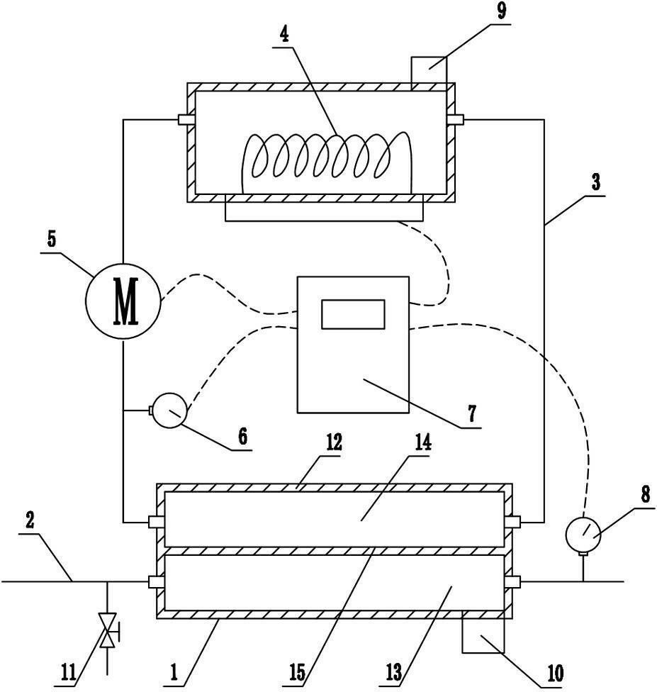 Vacuum heating device for insulating oil