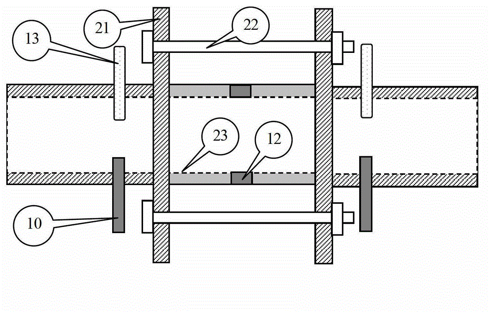 Pipe flow type inner wall erosion corrosion test device