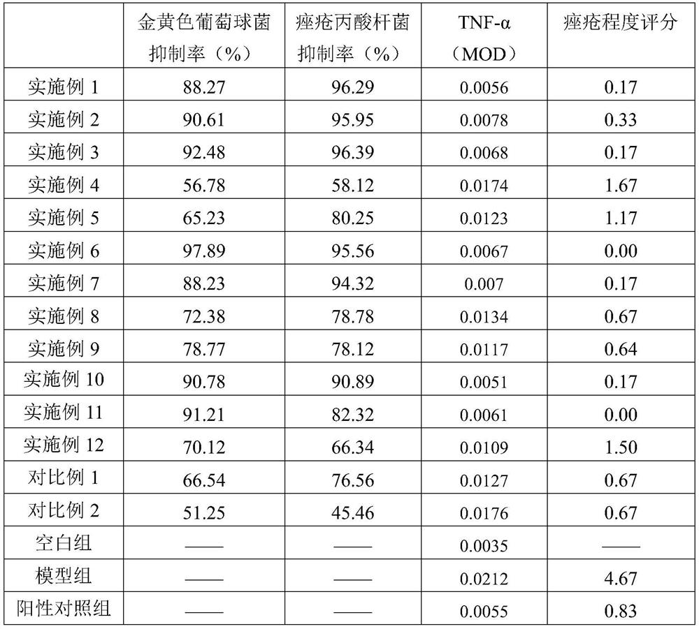 Plant composition for preparing acne-removing preparation, acne-removing preparation and preparation method of acne-removing preparation