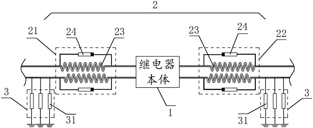 Lightning protection electromagnetic relay