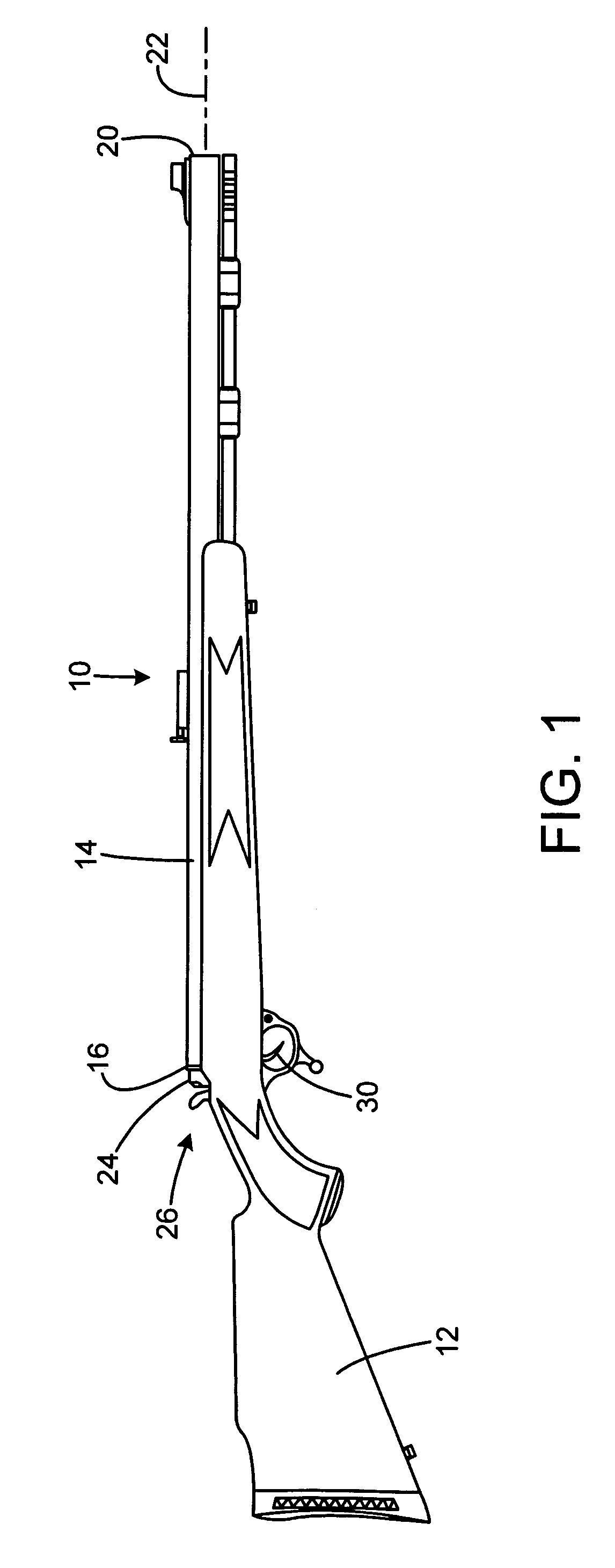 Muzzle loading rifle with movable extractor