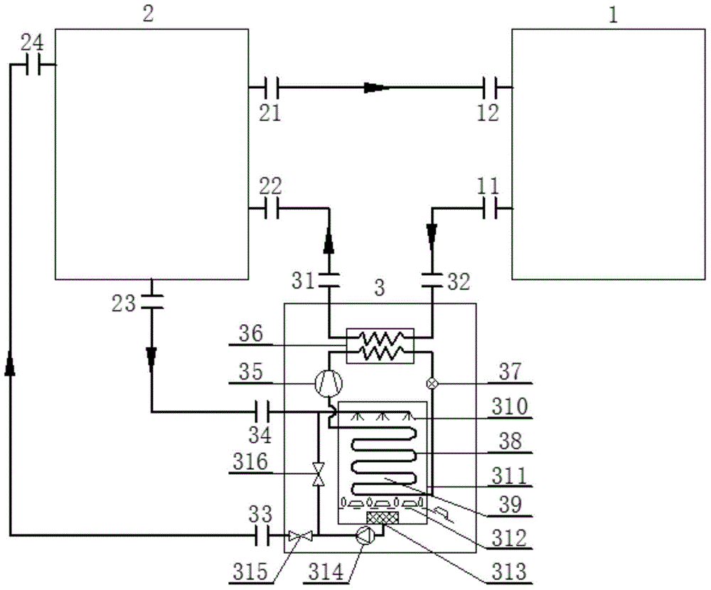 Solution heat pump system based on freezing regeneration and heat recovery thereof