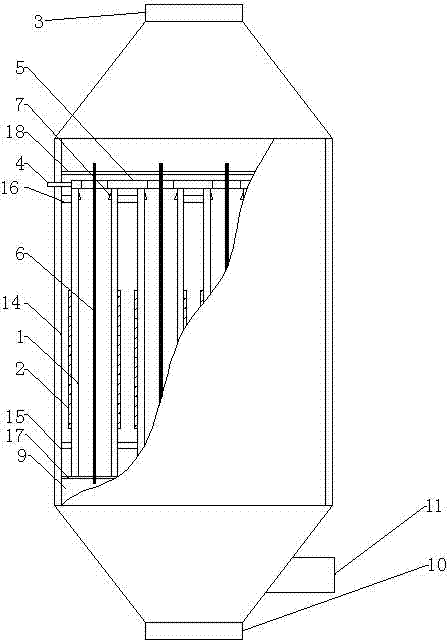 Integrated purification device for gaseous pollutants