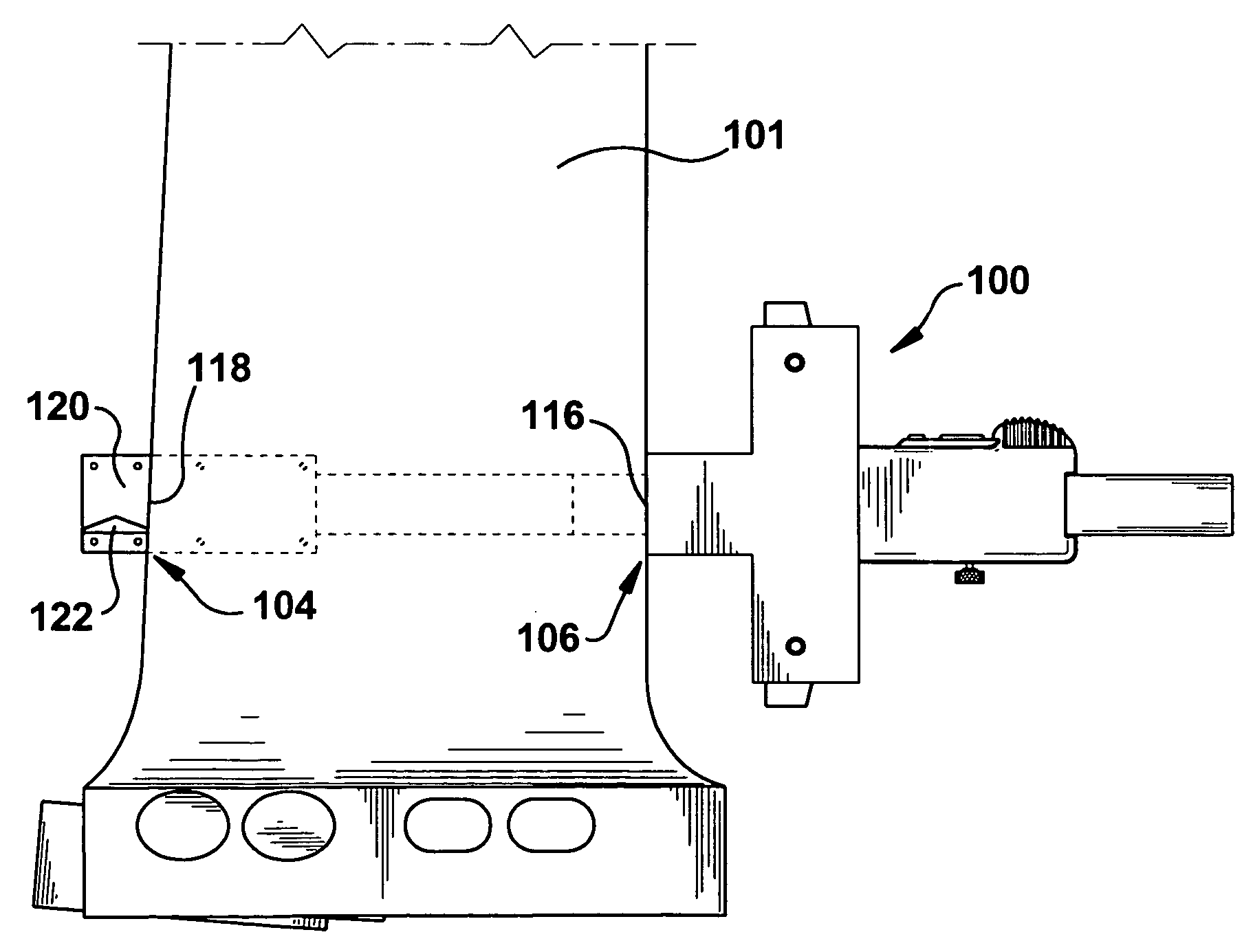 Apparatus for measuring a turbine blade