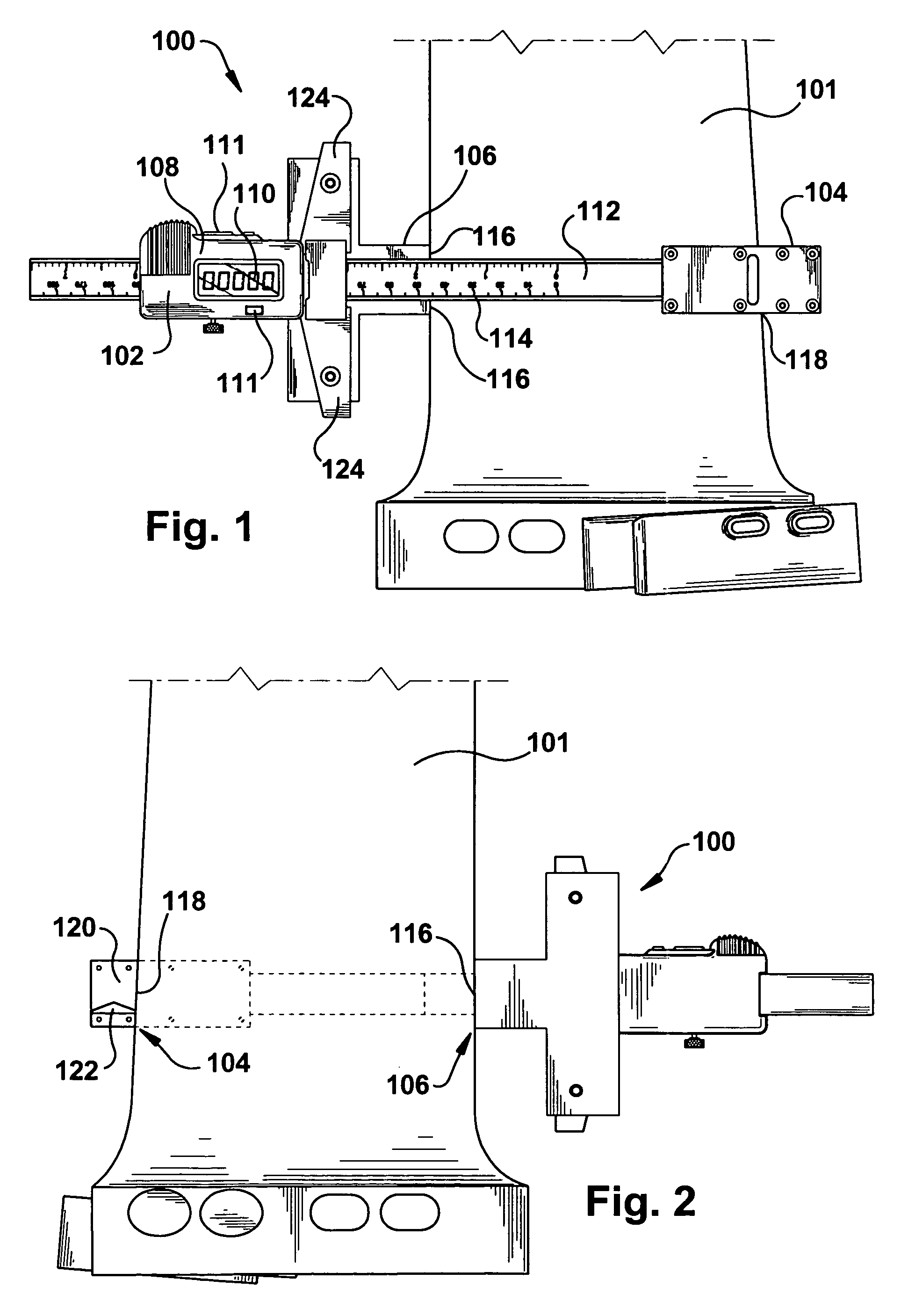 Apparatus for measuring a turbine blade