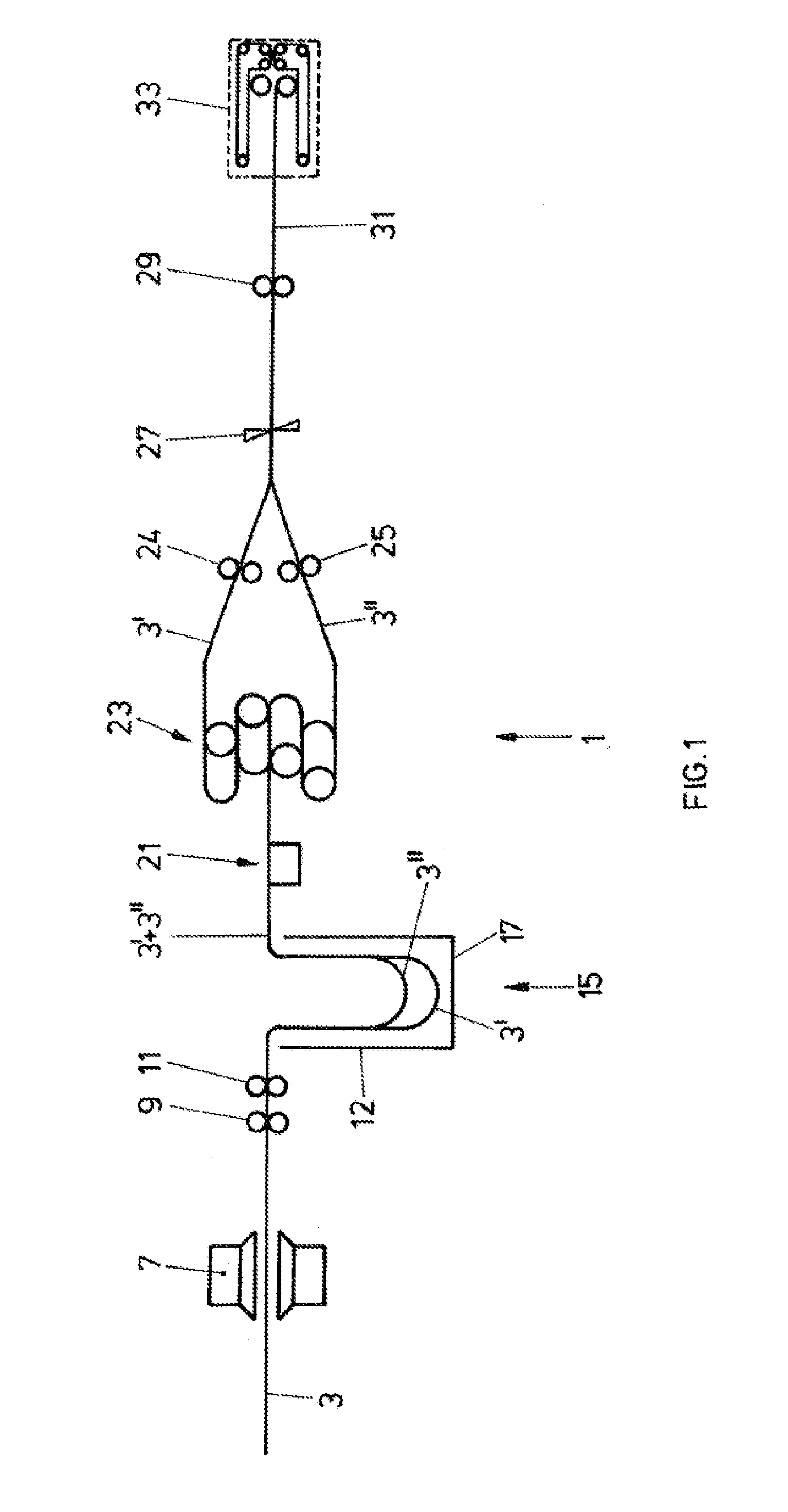 Device for cutting paper webs