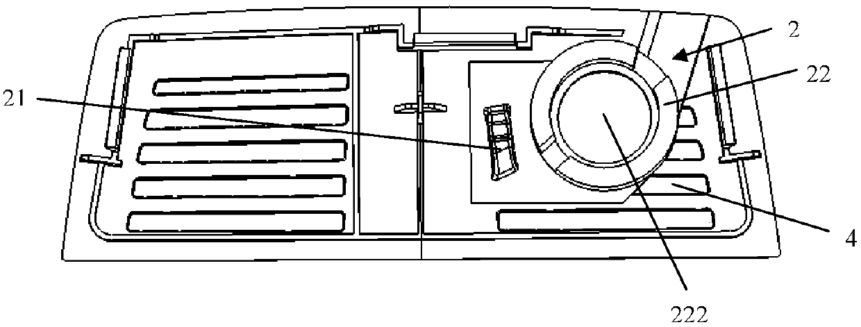 Fixing device used for fixing electronic element in vehicle and vehicle