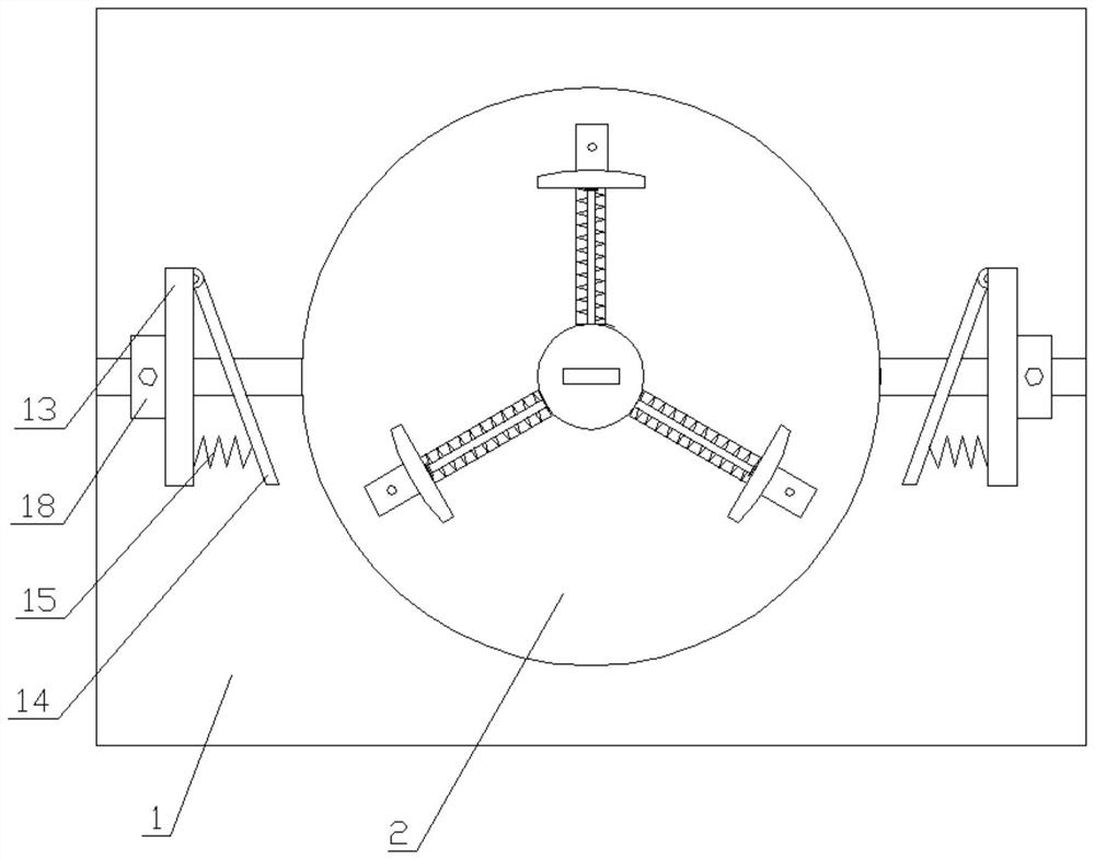 Grinding device with good clamping effect and for flanges