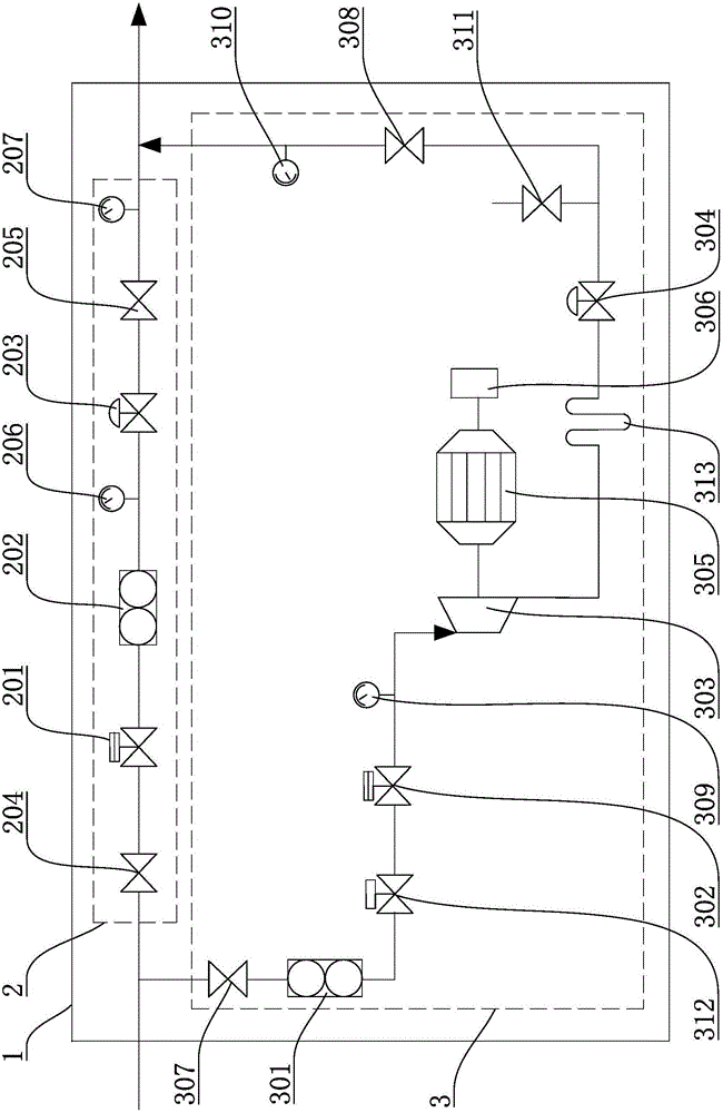 Intelligent power generation and pressure regulation box for natural gas pipeline network