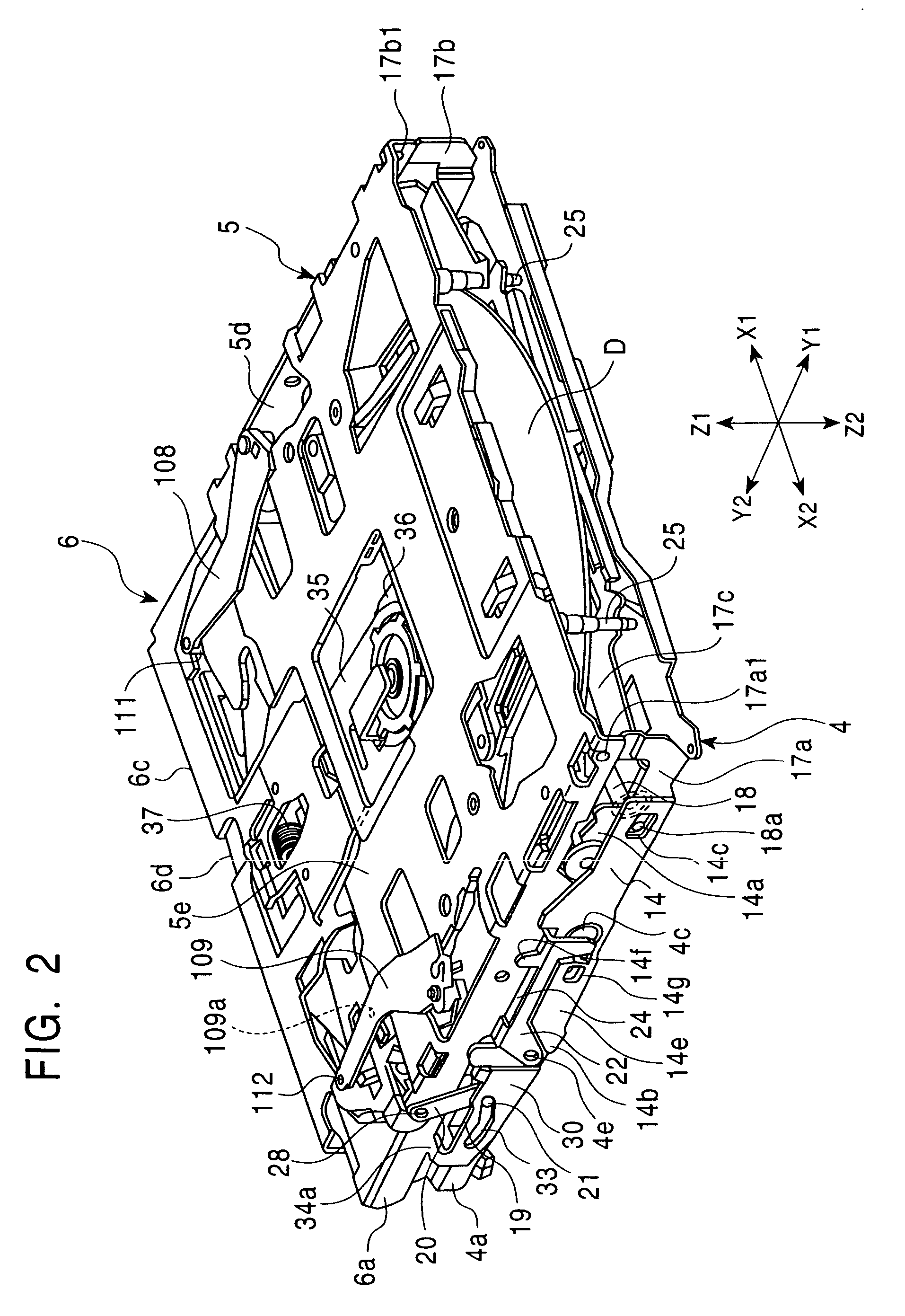 Disk device with clamp mechanism, attitude set-up member and conveying mechanism