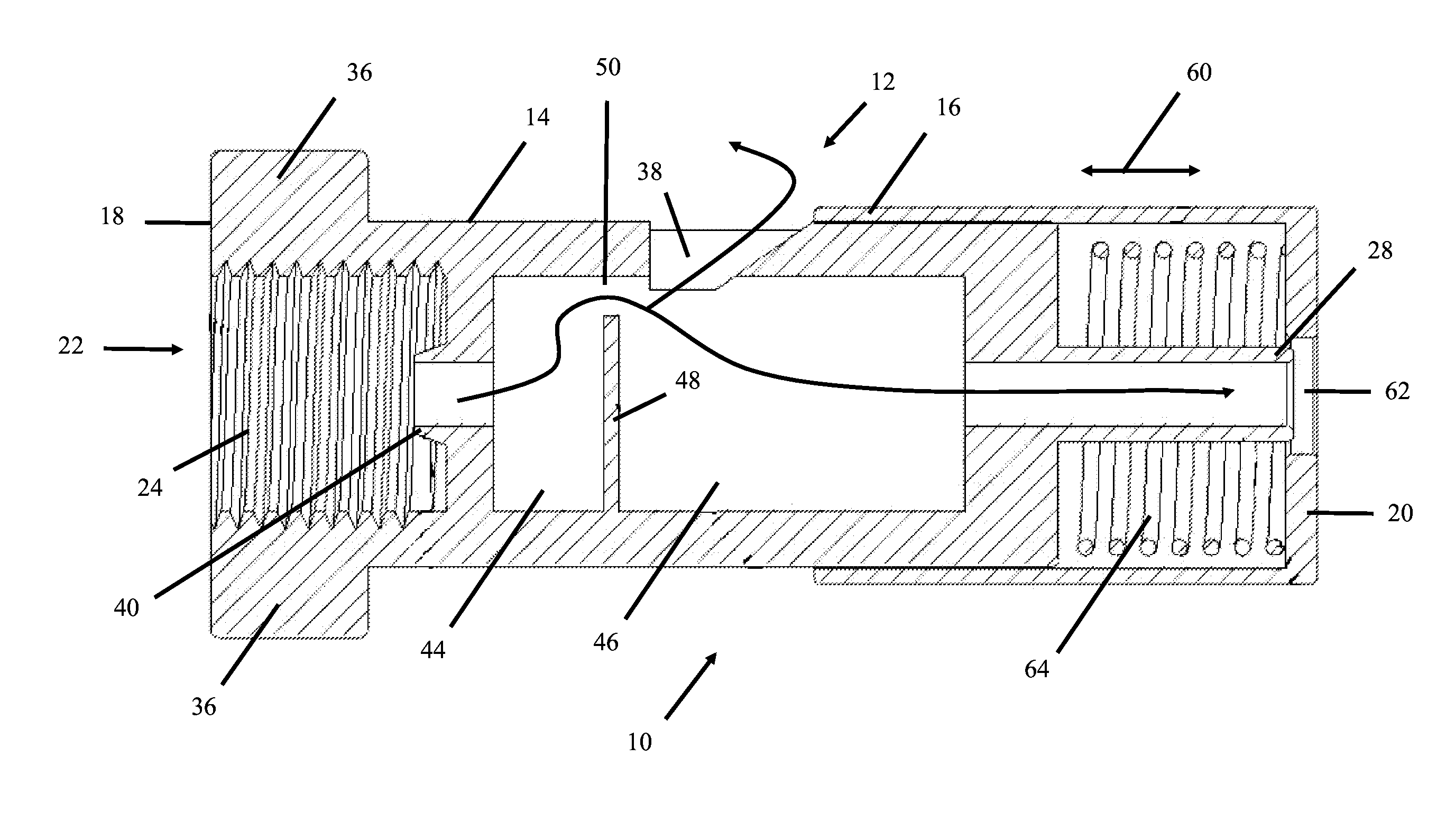 Ambient gas flow alarm