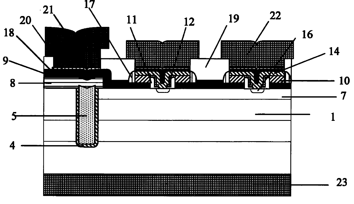 Method for manufacturing microwave power device by using double level polysilicon device structure