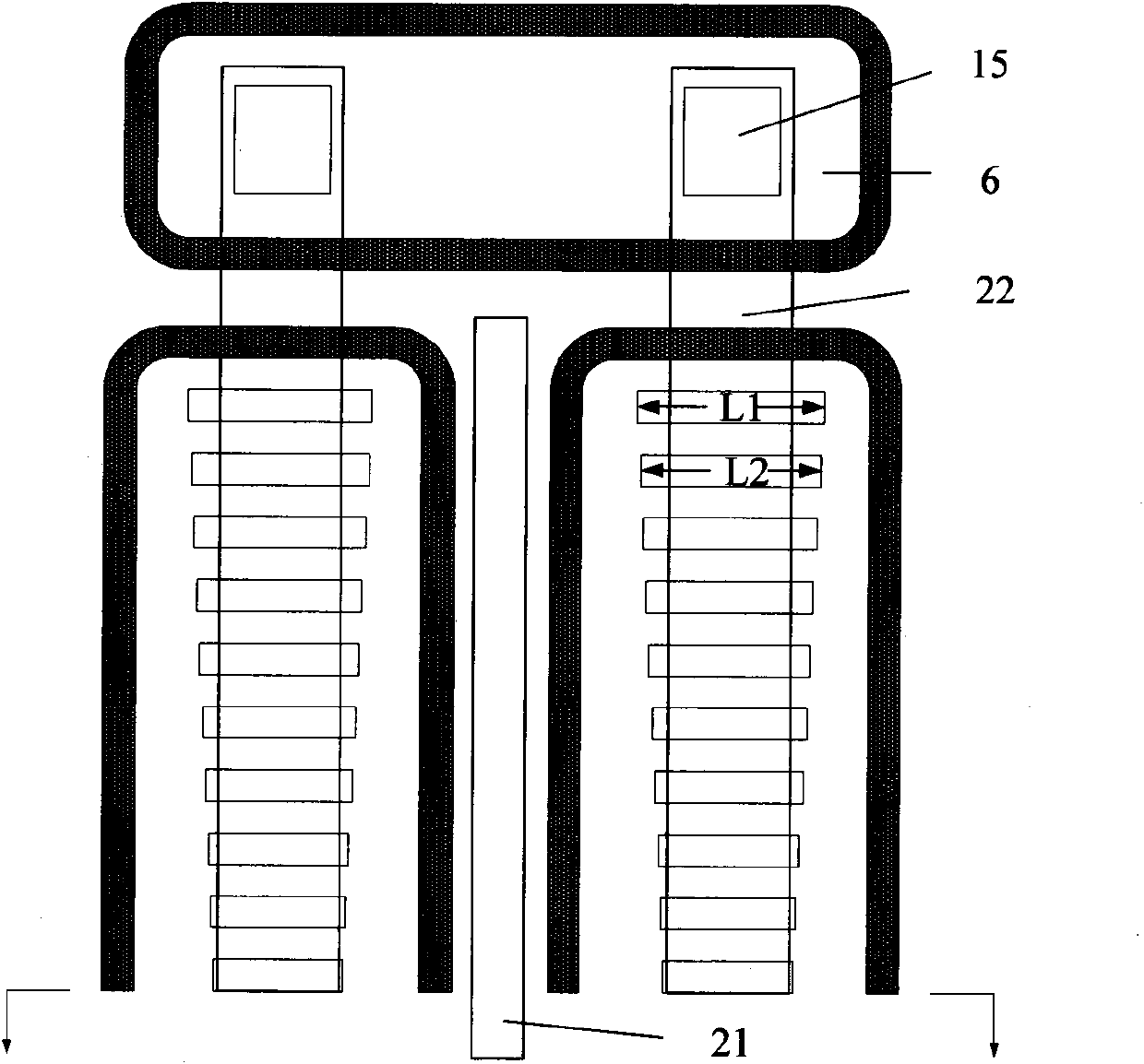 Method for manufacturing microwave power device by using double level polysilicon device structure