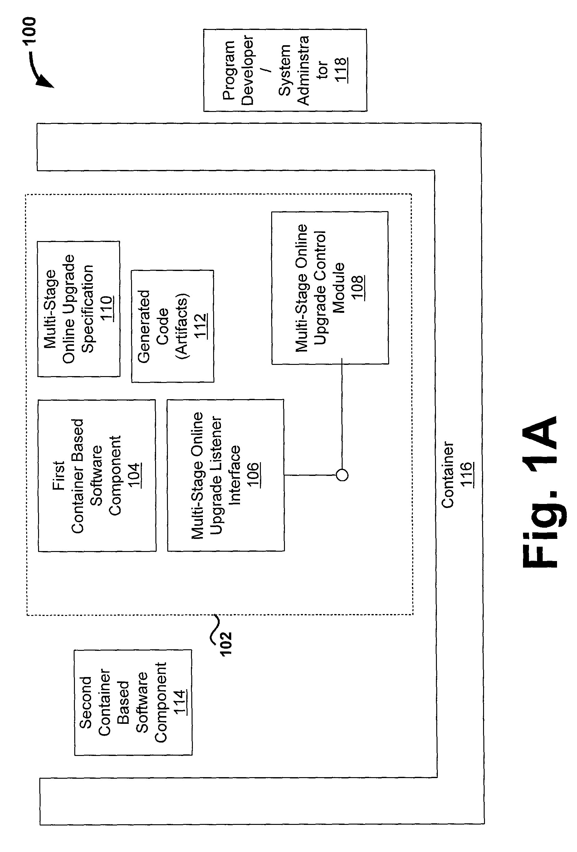 Online upgrade of container-based software components