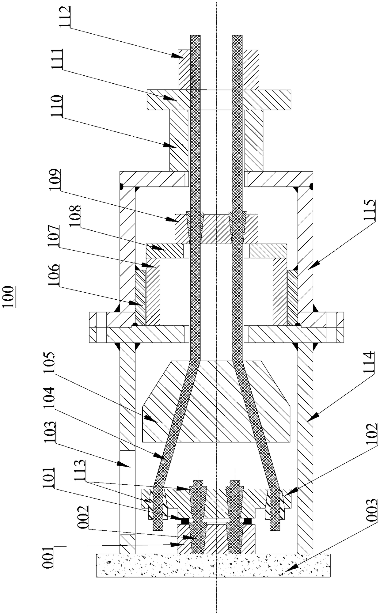 Assembly type existing anchor cable tensioning device and existing anchor cable secondary tensioning device