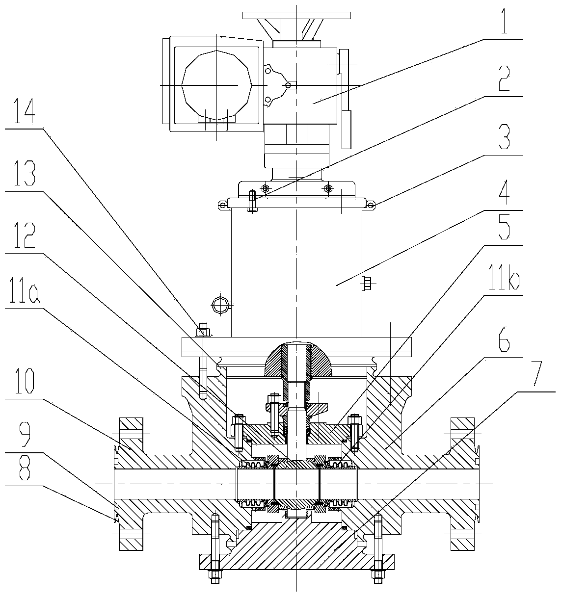 Safety level electric ball valve