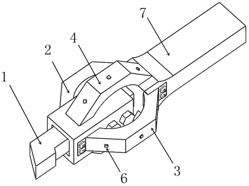 Strain gauge integrated three-dimensional turning force sensor