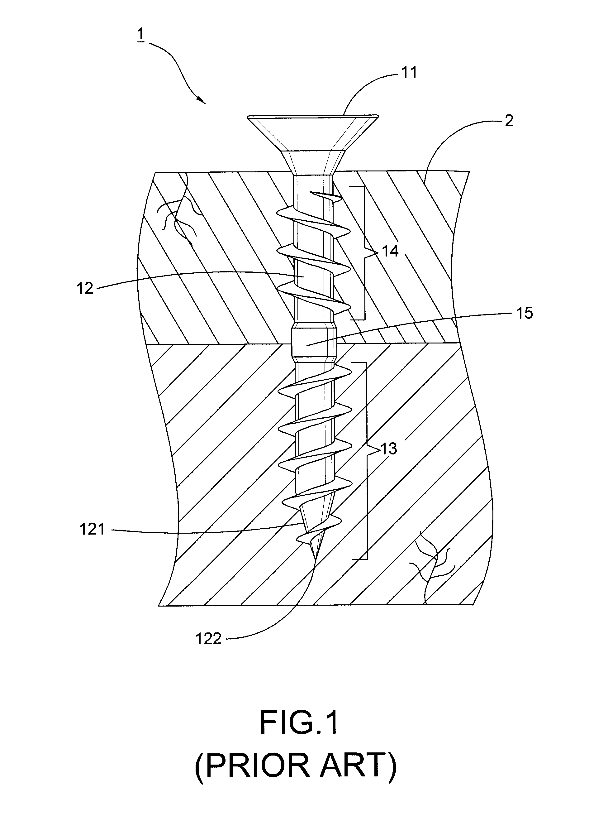 Fastener with multiple threaded sections