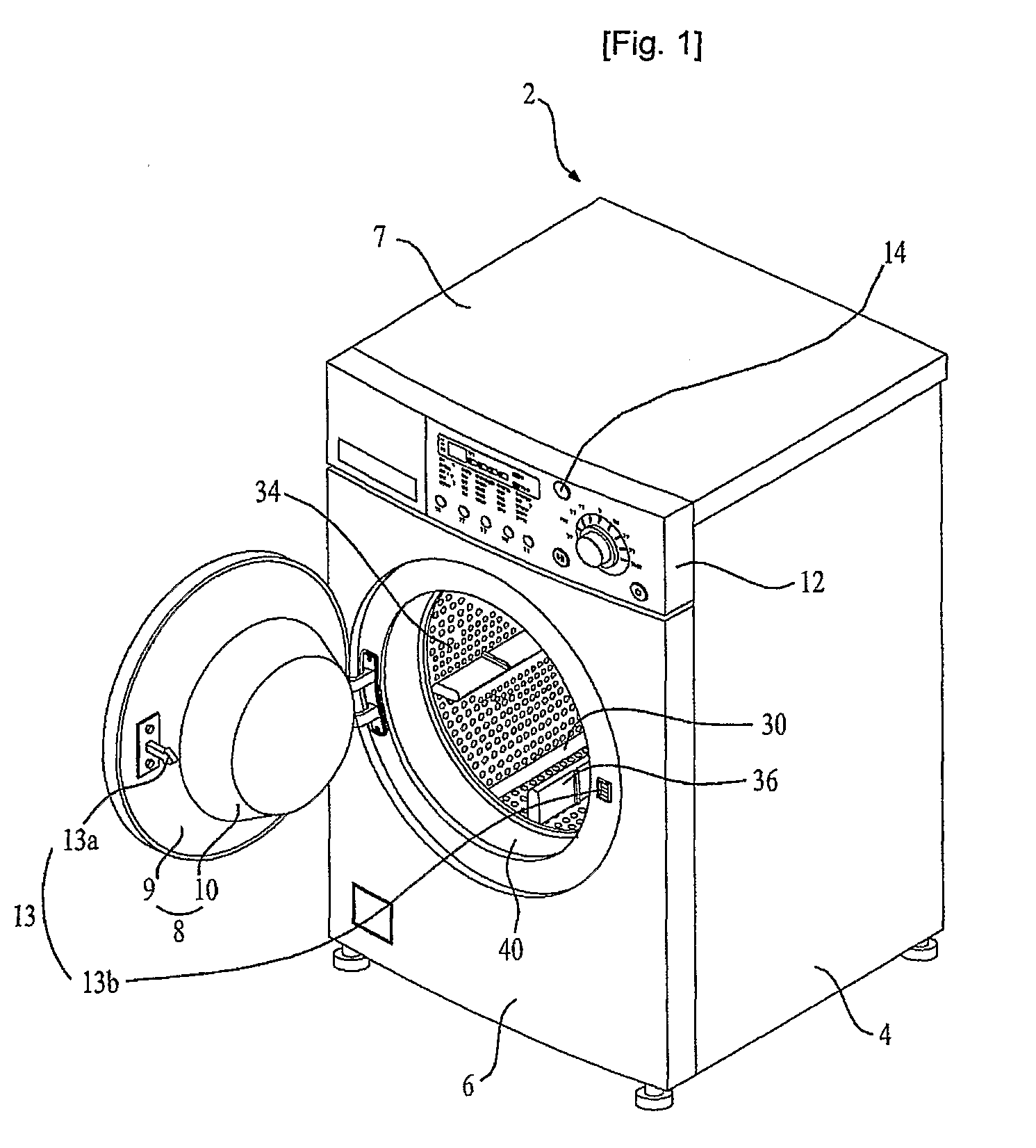 Washing machine having lamp device and control method of the same