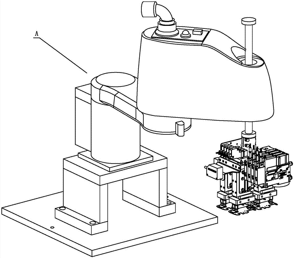 Robot fixture for carrying mobile phone main boards