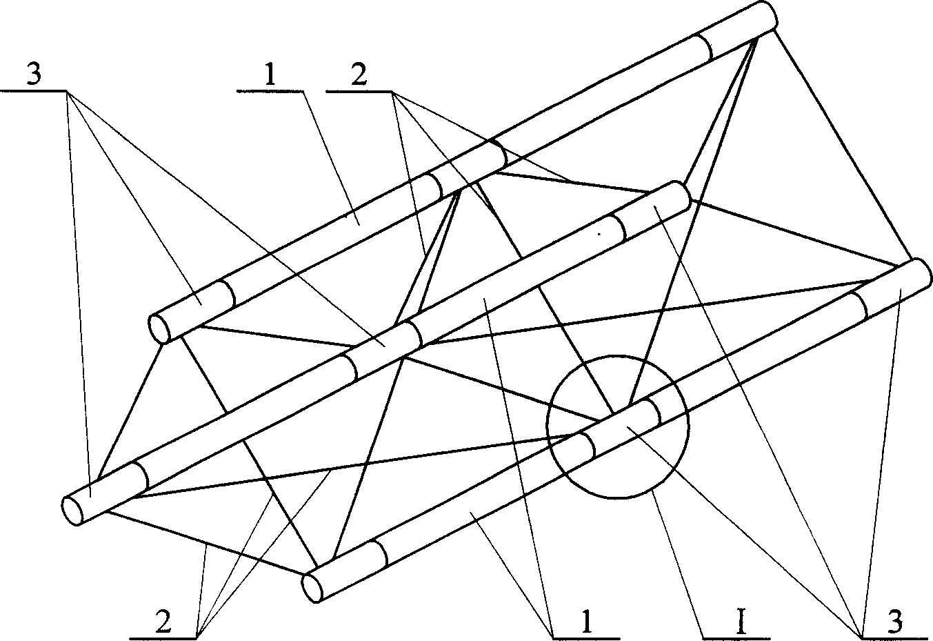 Inflating expanded truss for outer space use