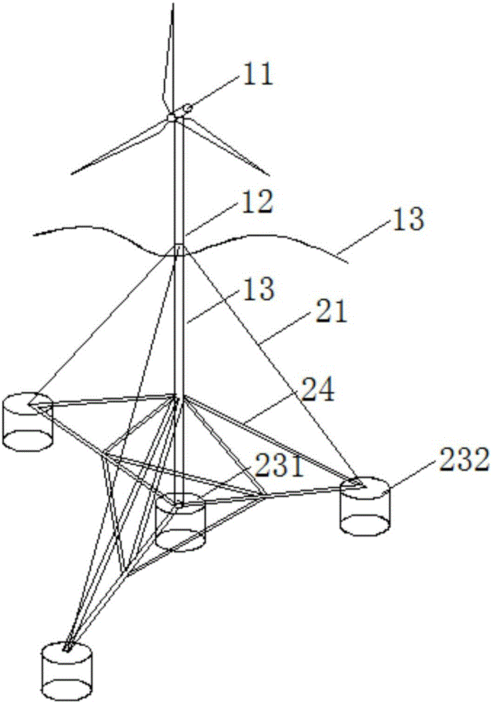 Semi-fixed offshore wind turbine foundation