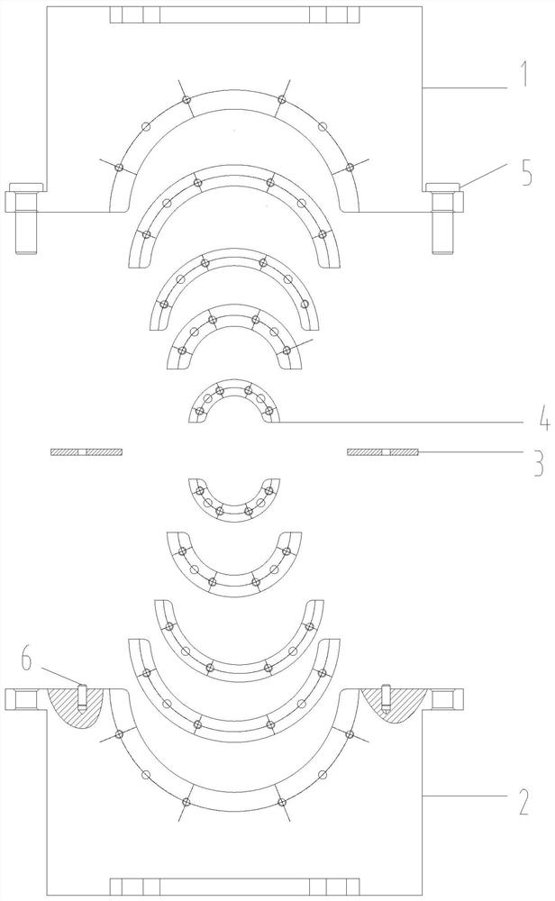 Finishing correction die suitable for special material welded pipe and finishing machine