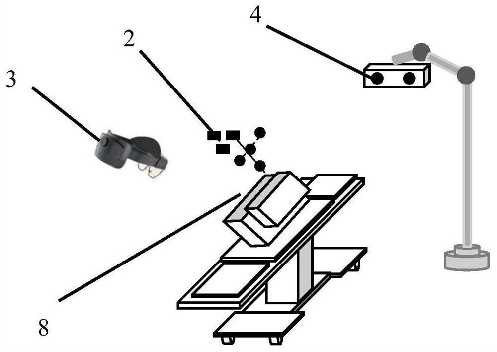 Holographic perspective positioning system and positioning method