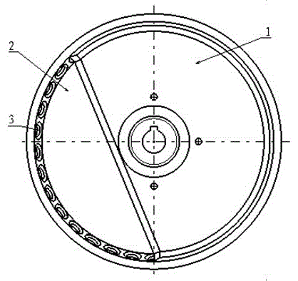 Vertical seeding disc for gravity filling