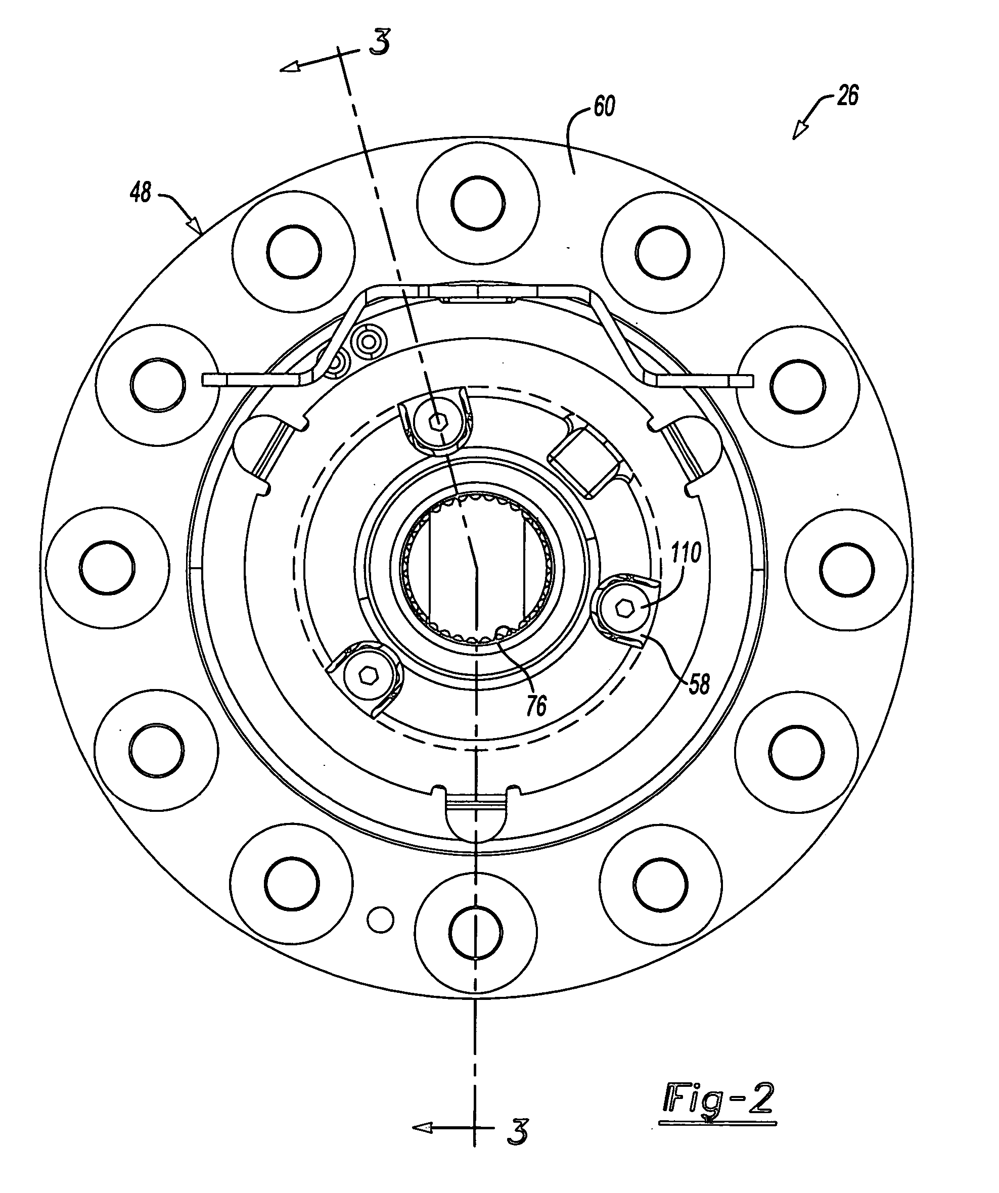 Locking differential with electromagnetic actuator