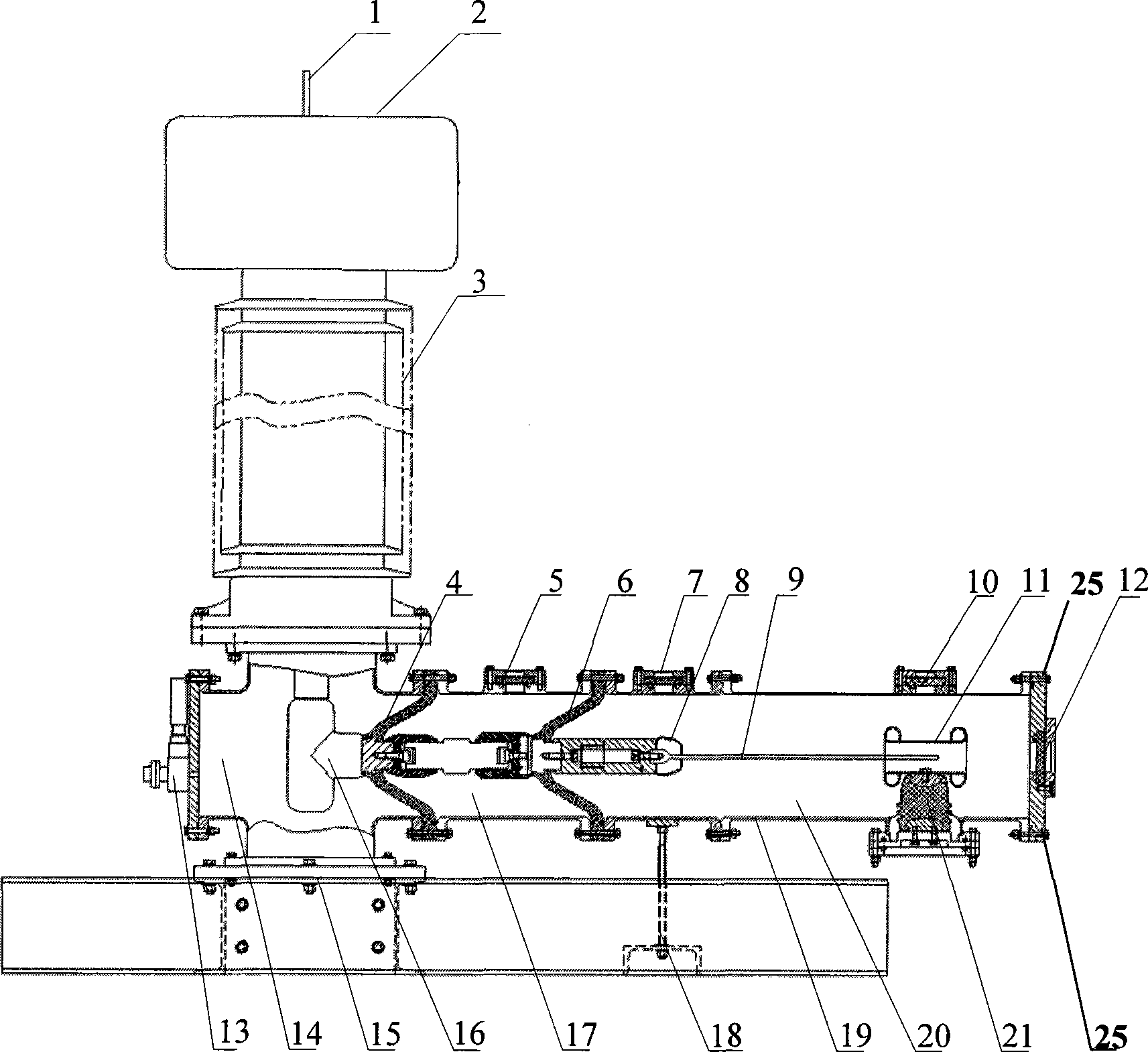 Test apparatus of DC gas insulated metal enclosed transmission line (GIL)