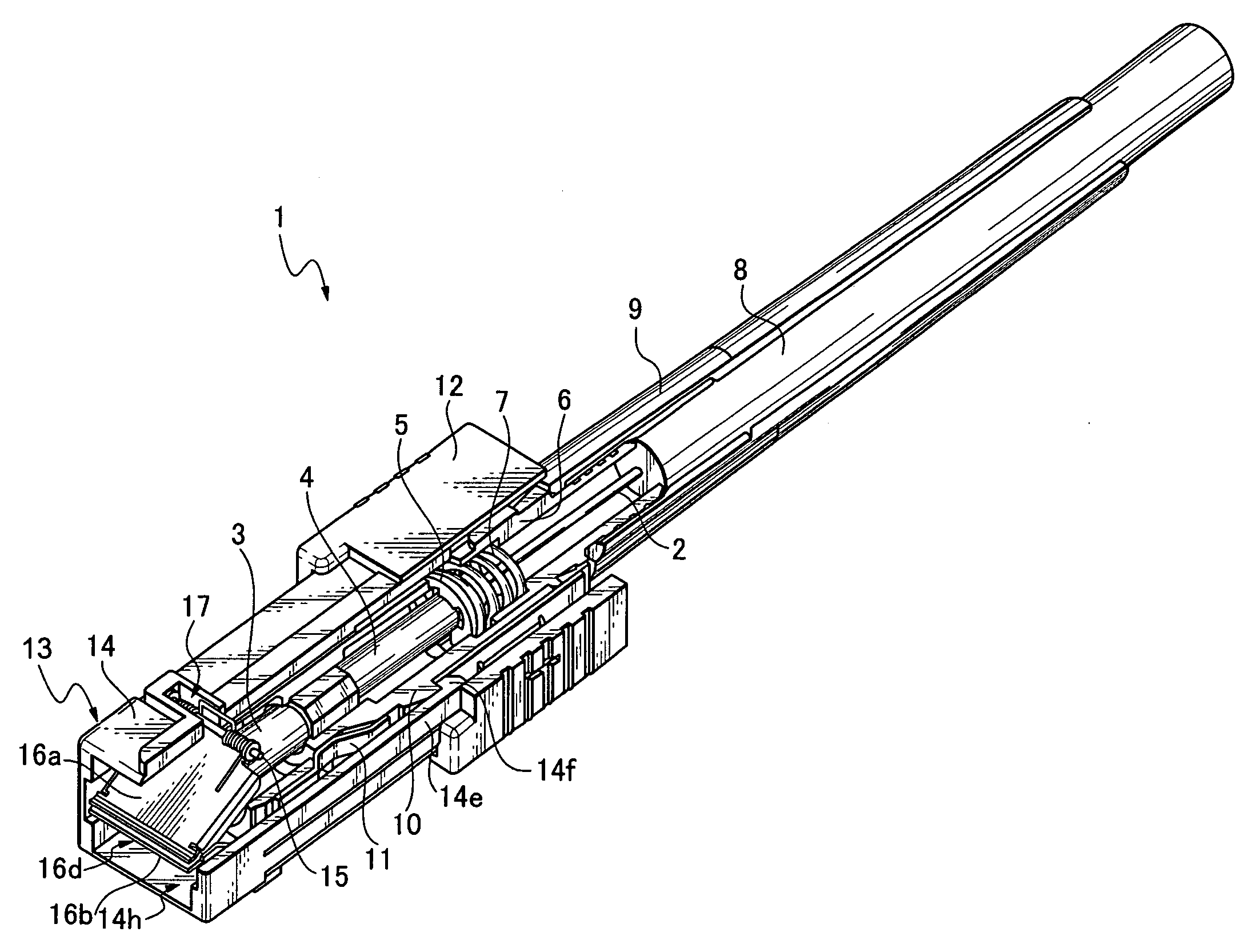 Shading member-equipped optical connector plug