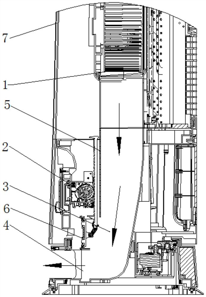 Air duct structure of air conditioner and air conditioner comprising same