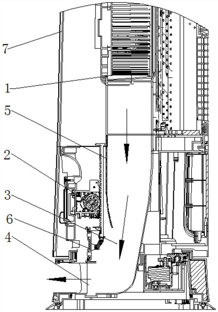 Air duct structure of air conditioner and air conditioner comprising same