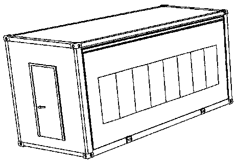 Extensible square cabin