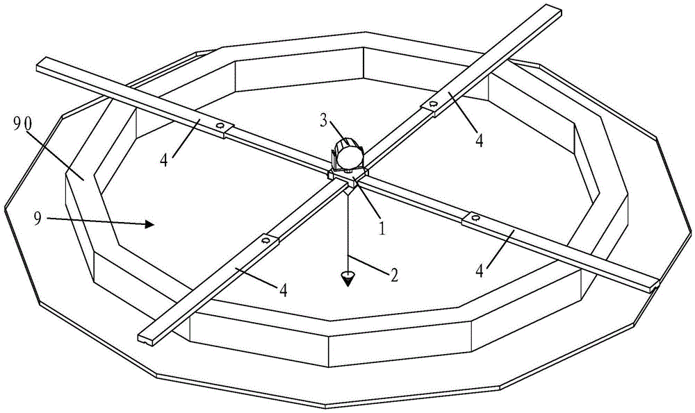 Contraction positioning support for determining center of pile foundation and construction method of contraction positioning support