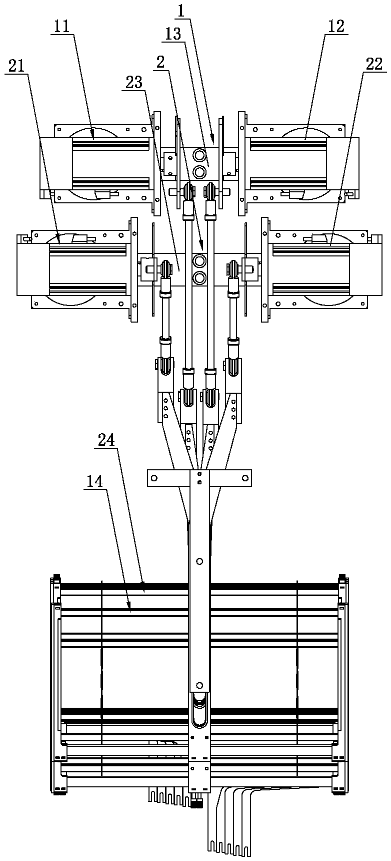 Multi-head heald frame servo control device