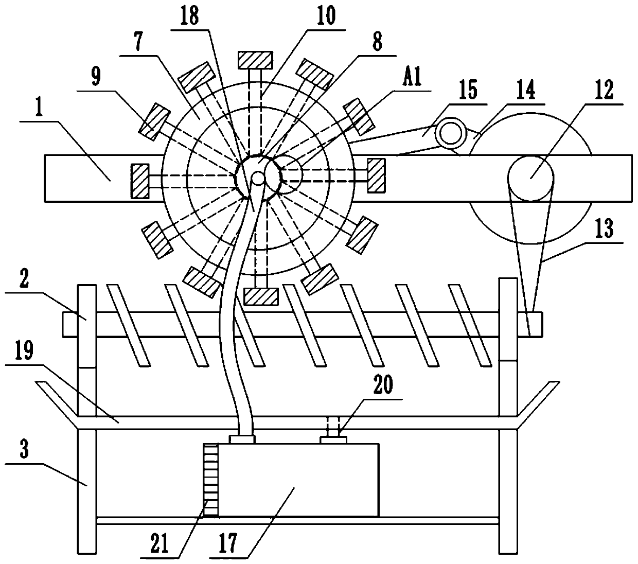 A screw coating device