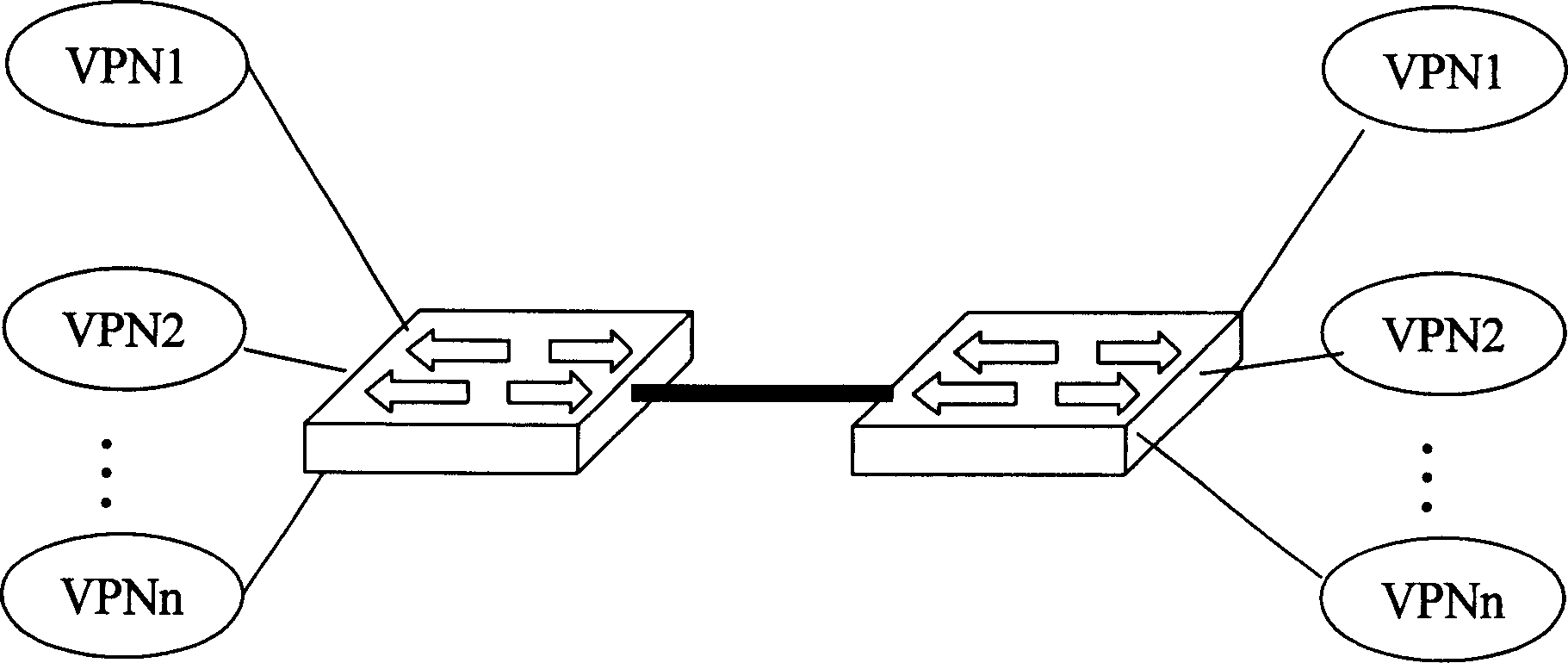 Method for core network access to multi-protocol sign exchange virtual special network