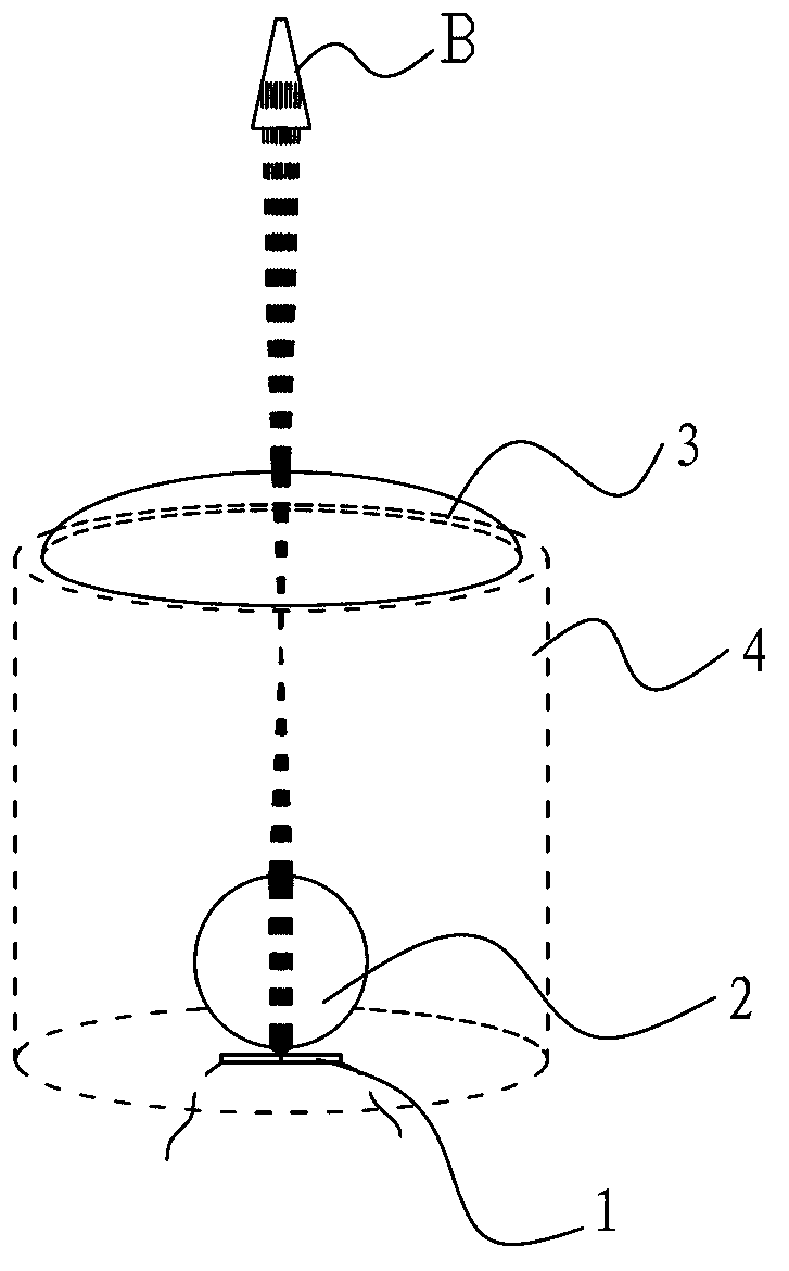 Spotlight with double lens for generating rectangular light spots